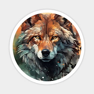 Wolf and Nature Magnet